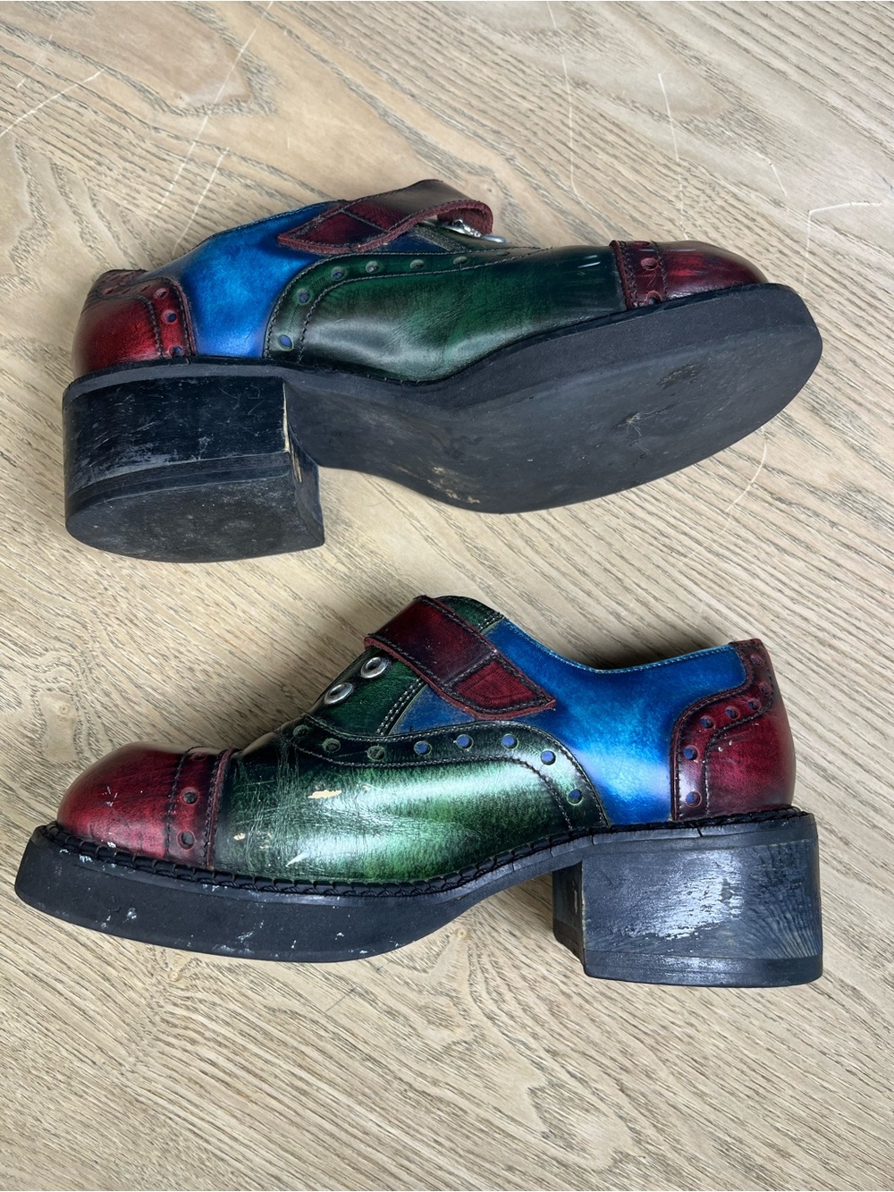 Vintage London Underground Chunky Platform Oxford Mary Jane Creepers Y2K 90s - Picture 7 of 9